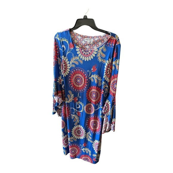 Shelby & Palmer Bell Sleeve Shift Dress – Size 16 – Vibrant Print - Picture 8 of 9